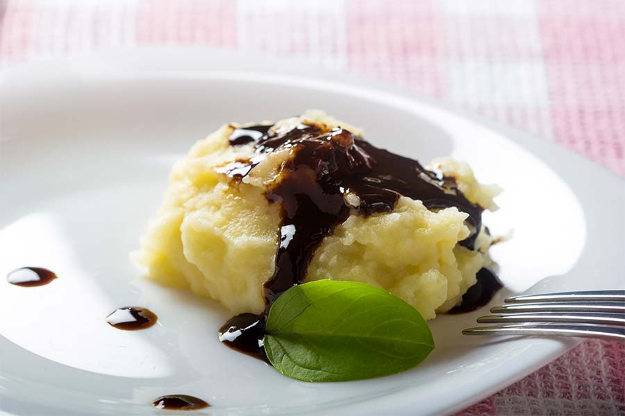 Polenta With Black Truffle And Cheese Cream
