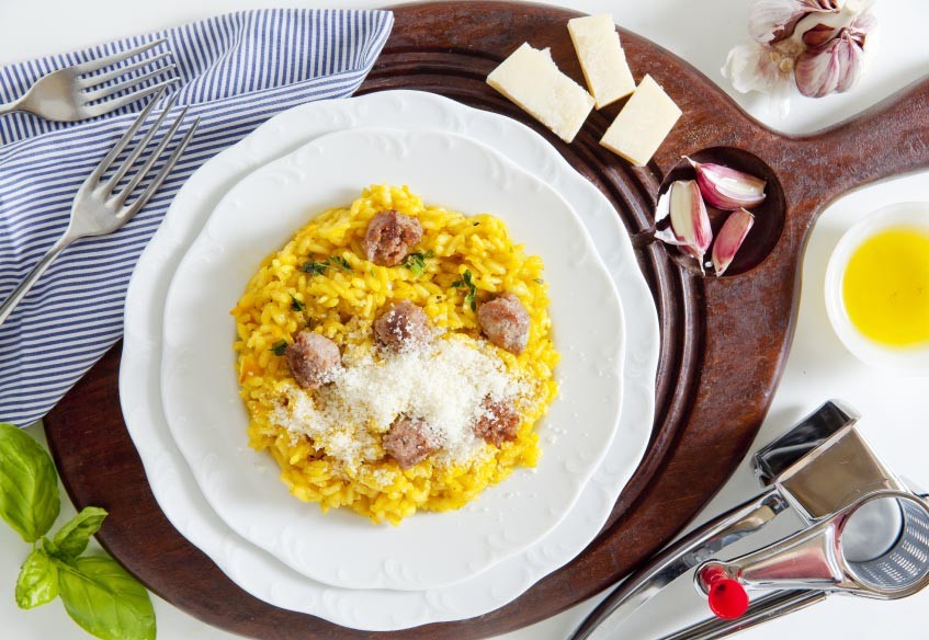 Risotto Al Tartufo Con Quaglie E Zafferano