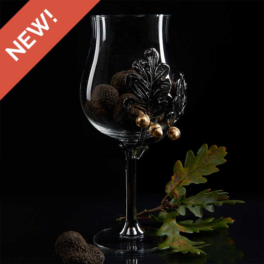 Bicchiere Porta Tartufo Con Glass Mask Of Truffle In Bronzo