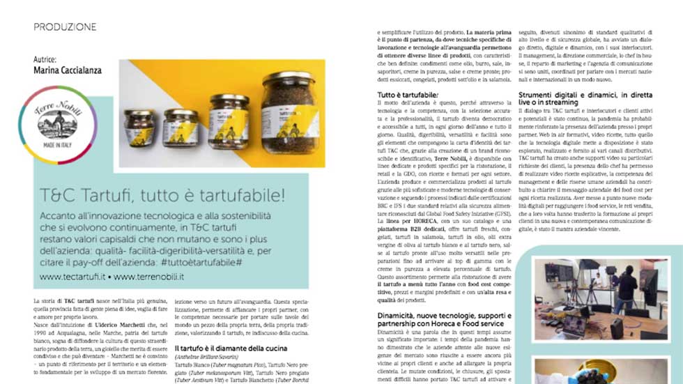 T&C Editorial On Sala & Cucina, Hospitality And Restaurant Magazine