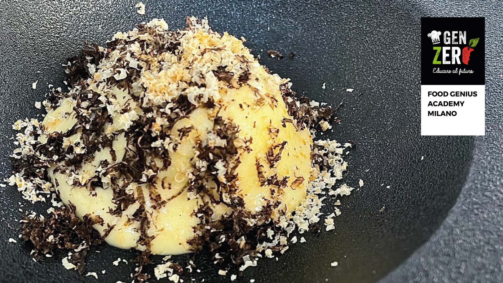 Food Genius Academy – Milano Uovo Morbido, Spuma Di Patate, Polvere Di Buccia Di Patate, Nocciole E Tartufo